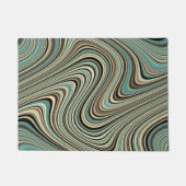 Abstracte vormen van Retro Curvy Deurmat (Voorkant)