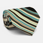 Abstracte vormen van Retro Curvy Stropdas (Opgerold)