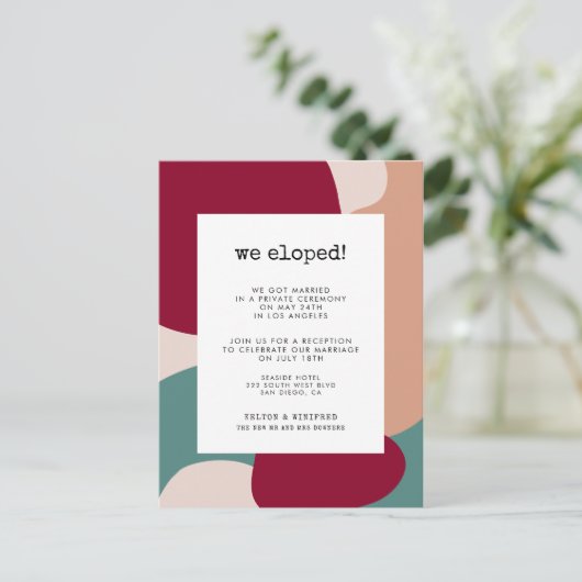 Abstracte vormen van vandaag briefkaart (Staand voorkant)