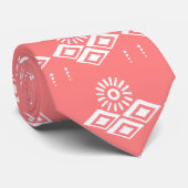 Abstracte vormen van zalmroovy stropdas (Opgerold)