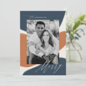 Abstracte vormen van zeemacht en roest | Vakantiek Feestdagenkaart (Staand voorkant)