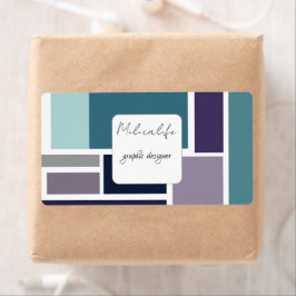 Abstracte vormen, vierkante sticker voor sociale m