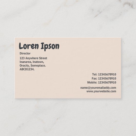 Abstracte vormen visitekaartje (Achterkant)