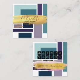 Abstracte vormen, visitekaartje sociale media