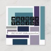 Abstracte vormen, visitekaartje sociale media (Achterkant)