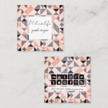 Abstracte vormen, visitekaartje sociale media