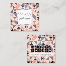 Abstracte vormen, visitekaartje sociale media