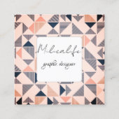 Abstracte vormen, visitekaartje sociale media (Voorkant)