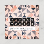 Abstracte vormen, visitekaartje sociale media (Achterkant)