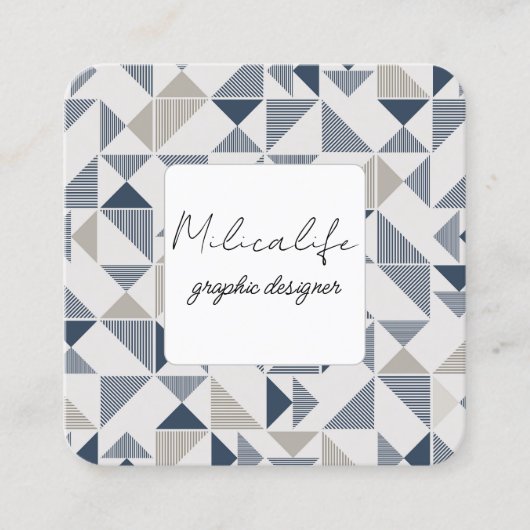 Abstracte vormen, visitekaartje sociale media (Voorkant)