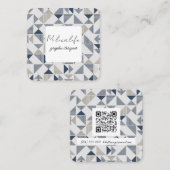 Abstracte vormen, visitekaartje sociale media (Voorkant / Achterkant)