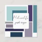 Abstracte vormen, visitekaartje sociale media (Voorkant)