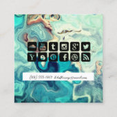 Abstracte vormen, visitekaartje sociale media (Achterkant)