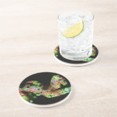 Abstracte vormen zandsteen onderzetter (Zijkant)