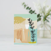 Abstracte vormen zomer #illustratie #minimalist briefkaart (Staand voorkant)