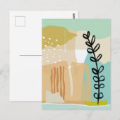 Abstracte vormen zomer #illustratie #minimalist briefkaart (Voorkant / Achterkant)