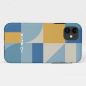 Abstracte vormgeving met middengeometrie, aangepas Case-Mate iPhone case (Achterkant (horizontaal))