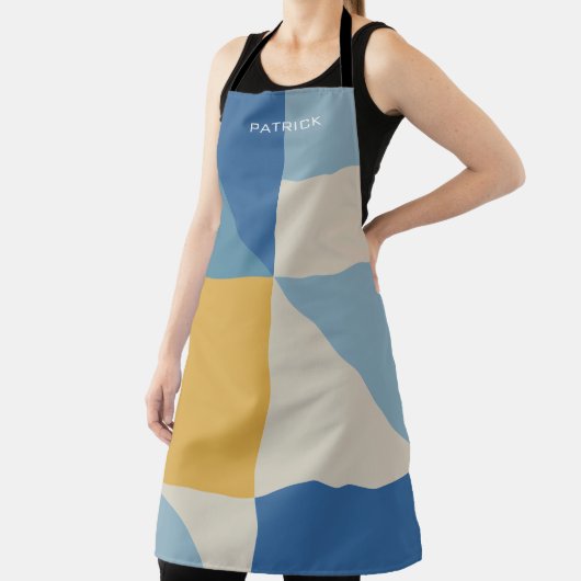 Abstracte vormgeving met middengeometrie, aangepas schort (Insitu)