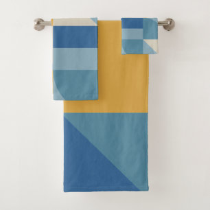 Abstracte vormgeving met middengeometrie bad handdoek