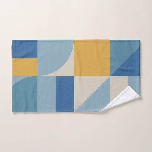 Abstracte vormgeving met middengeometrie bad handdoek (Handdoek)
