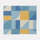 Abstracte vormgeving met middengeometrie fleece deken (Voorkant (Horizontaal))