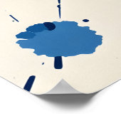 Abstracte vortex: diepblauw, getextureerd, moderne poster (Hoek)
