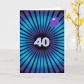 Abstracte vortex voor 40e verjaardag kaart (Gele Bloem)