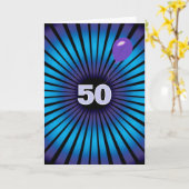 Abstracte vortex voor 50e verjaardag kaart (Gele Bloem)