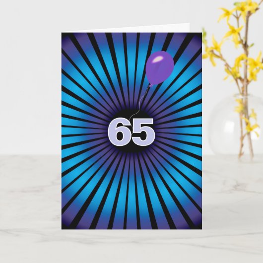 Abstracte vortex voor 65e verjaardag kaart (Gele Bloem)