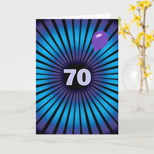 Abstracte vortex voor 70e verjaardag kaart (Gele Bloem)