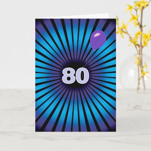 Abstracte vortex voor 80e verjaardag kaart (Gele Bloem)