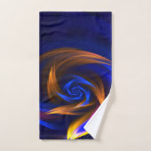 Abstracte Vortex Vorm Blauw Sinaasappel Bad Handdoek (Handdoek)