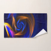 Abstracte Vortex Vorm Blauw Sinaasappel Bad Handdoek (Handdoek)