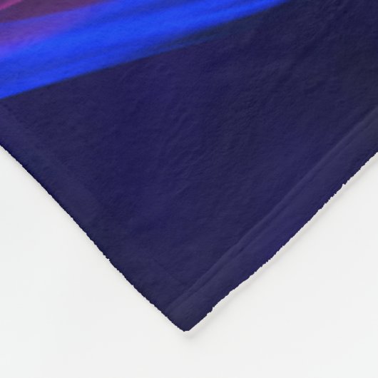 Abstracte Vortex Vorm Blauw Sinaasappel Fleece Deken (Hoek)