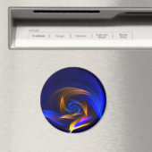 Abstracte Vortex Vorm Blauw Sinaasappel Magneet (Insitu (Vaatwasser))