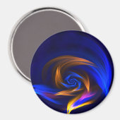 Abstracte Vortex Vorm Blauw Sinaasappel Magneet (Voorkant / Achterkant)