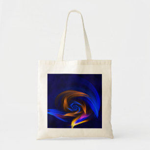 Abstracte Vortex Vorm Blauw Sinaasappel Tote Bag