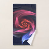 Abstracte vortex vorm rood en blauw bad handdoek (Handdoek)