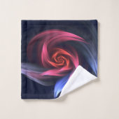 Abstracte vortex vorm rood en blauw bad handdoek (Wasdoekje)