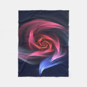Abstracte vortex vorm rood en blauw fleece deken (Voorkant)