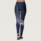 Abstracte vortex vorm rood en blauw leggings (Achterkant)