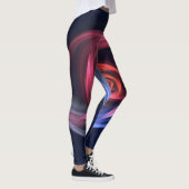 Abstracte vortex vorm rood en blauw leggings (Rechts)