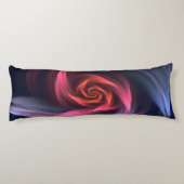 Abstracte vortex vorm rood en blauw lichaamskussen (Achterkant)