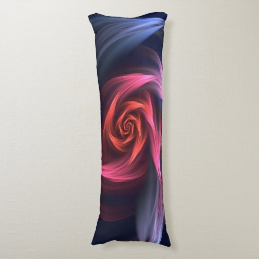 Abstracte vortex vorm rood en blauw lichaamskussen (Voorkant Verticaal)