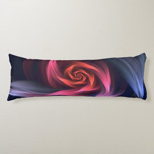 Abstracte vortex vorm rood en blauw lichaamskussen (Voorkant)
