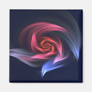 Abstracte vortex vorm rood en blauw magneet