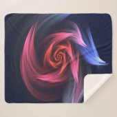 Abstracte vortex vorm rood en blauw sherpa deken (Voorkant (horizontaal))