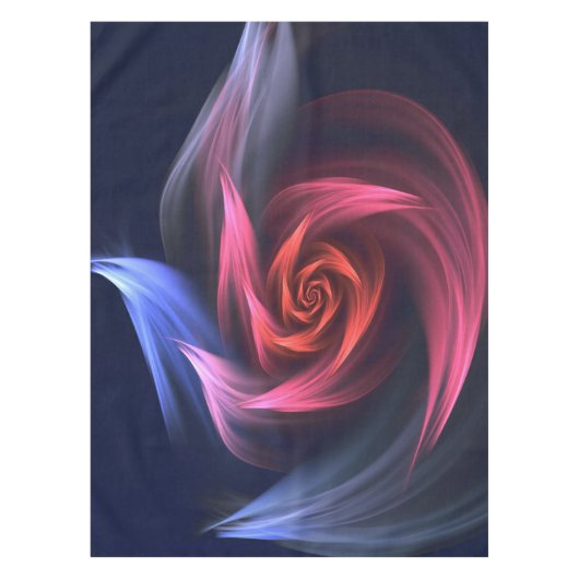 Abstracte vortex vorm rood en blauw tafelkleed (Voorkant)