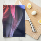 Abstracte vortex vorm rood en blauw theedoek (Quarter Fold)