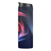 Abstracte vortex vorm rood en blauw thermosbeker (Geroteerd rechts)